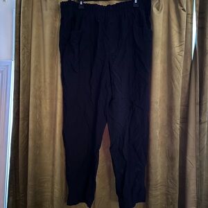 Black flare Pants with ruffled waist band